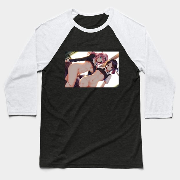 Kaguya and Chika Baseball T-Shirt by Venandeu